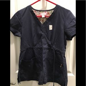 Koi scrubs- woman’s medium. Top and cargo bottoms